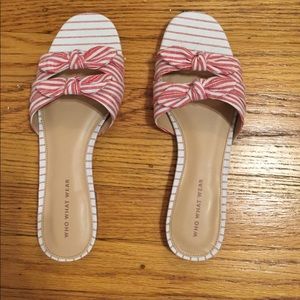 Red stripe sandals